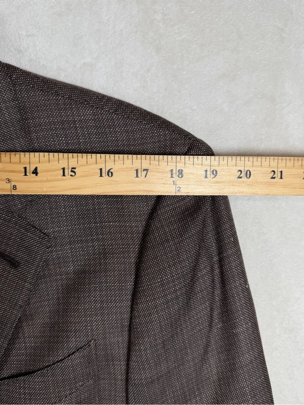 Ermenegildo Zegna Milano Easy 54EU 44R Wool Silk Linen Brown Plaid Sport Coat